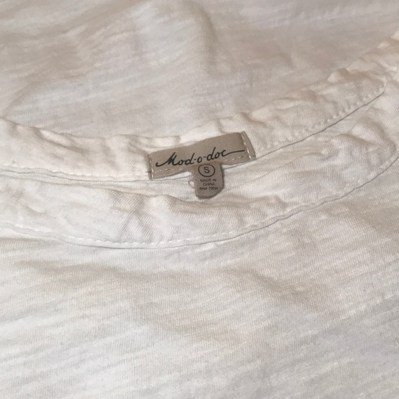 💗 Mod-O-Doc women's 3/4 Sleeve White Shirt Size S - Picture 8 of 8